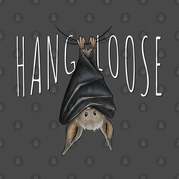 Hang Loose Surfer Wisdom Funny Cute Chilling Bat by SkizzenMonster