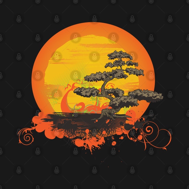 Japanese Bonsai Orange Dawn by BlackRavenOath