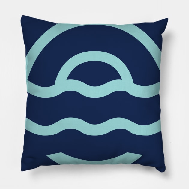 Oceanside California Logo Pillow by Matt Stewart