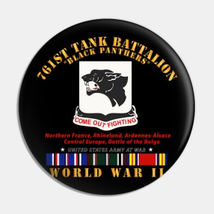 761st Tank Battalion - Black Panthers - WWII  EU SVC Pin