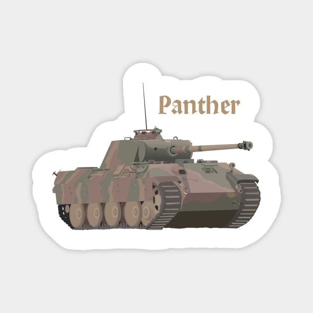 Panther German WW2 Battle Tank Magnet by NorseTech