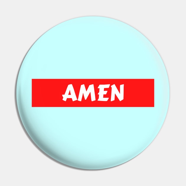 Amen - So Be It - Christian Pin by Prayingwarrior