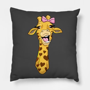 Giraffe with Ribbon Pillow