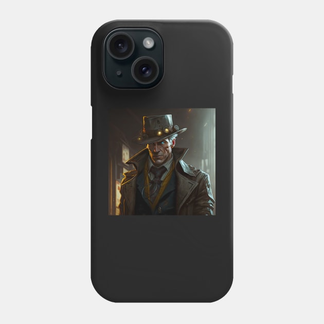 Nick Valentine ala Midjourney Phone Case by JonHerrera