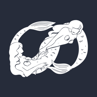 Gay Infinity Mermaids- White T-Shirt