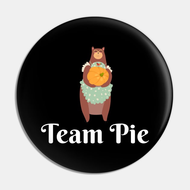 Team Pie Pumpkin Pie Thanksgiving Halloween Pin by TV Dinners