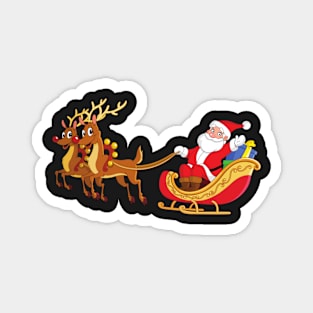 Merry Christmas Santa Sticker Magnet