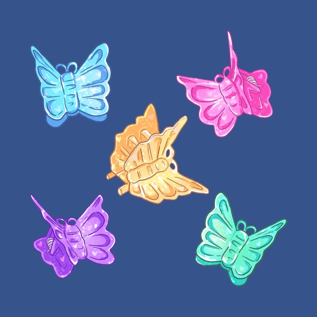 90s Nostalgia Series: butterfly clips by paintdust