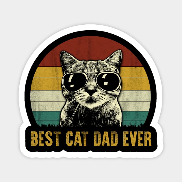 Best Cat Dad Ever Funny Father's Day Cat Dad Gift Magnet by blacks store