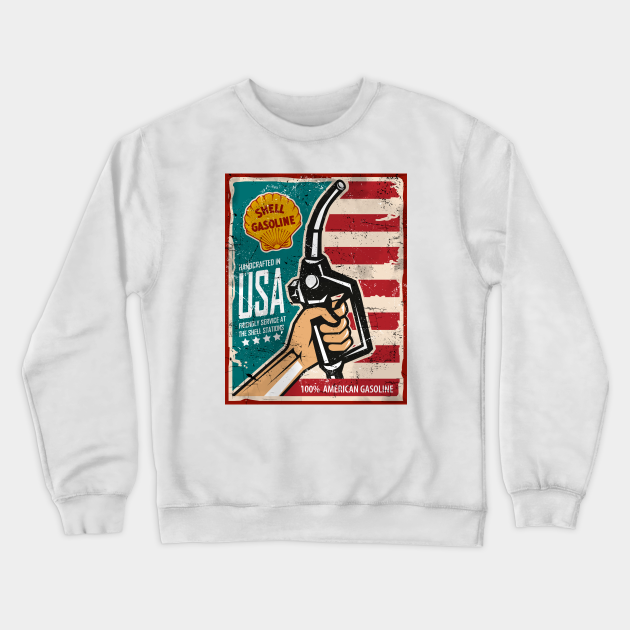 Shell Vintage Sign Oil And Gas Pullover Teepublic De