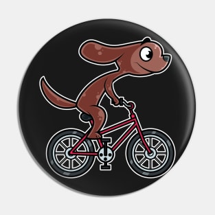 Dog Bicycle Cyclist Cycling design Pin