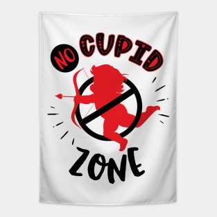 No Cupid Zone Tapestry