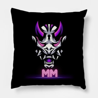 Purple Oni Mask Pillow