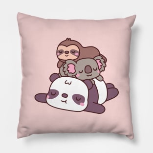 Cute Chilling Panda, Koala and Sloth Pillow