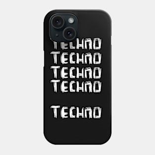 Repeat Text, Techno Techno Techno Phone Case