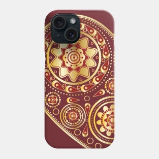 Gold ornamental heart Phone Case