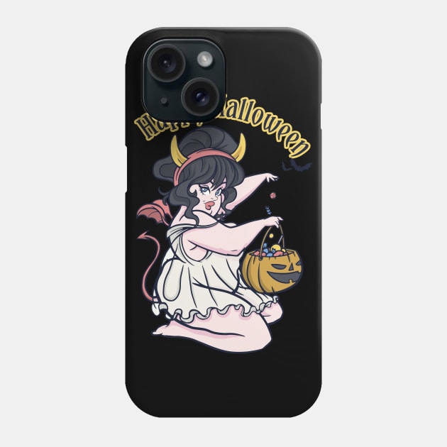 Halloween Pin Up Candy Girl - Cute Spooky Vintage Costume Idea Phone Case by Kali Space