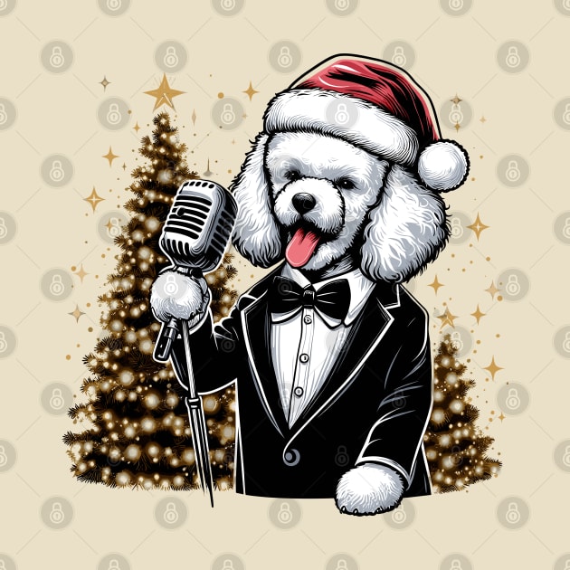 Poodle Dog Singing Christmas by Graceful Designs