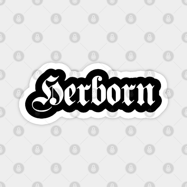 Herborn written with gothic font Magnet by Happy Citizen