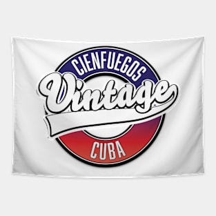 Cienfuegos cuba vintage logo Tapestry