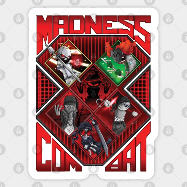 Madness combat ALL 6 MAIN CHARACTERS ART - Madness Combat - Sticker