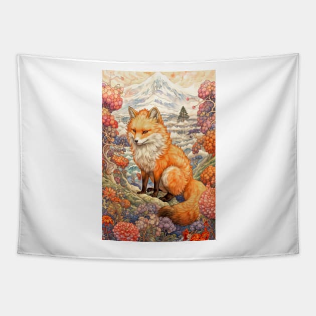 Beautiful Fox Tapestry by berubettoart