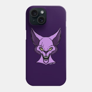 Nine Lives - Pink feline demon Phone Case