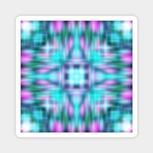 Tie dye pattern blue and pink Magnet