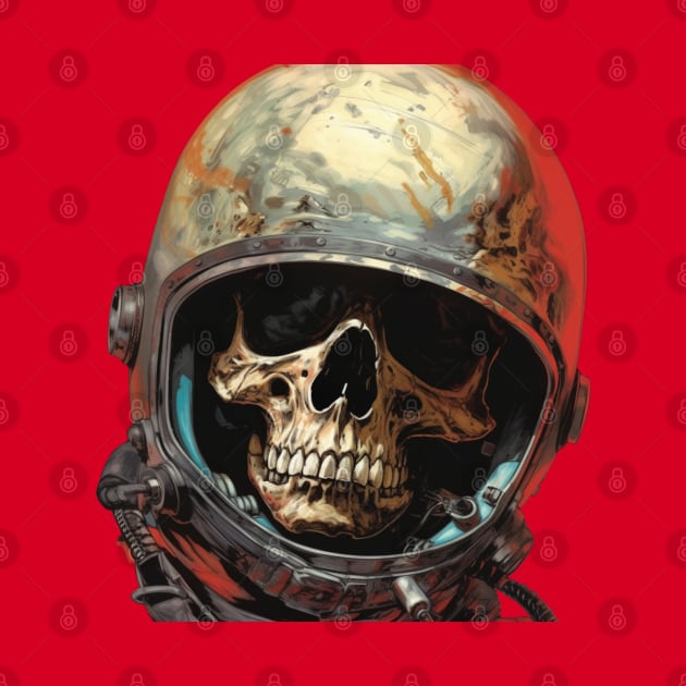 Skeleton in An Astronaut Helmet by FrogandFog