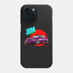 WRX sti illustration vector art Phone Case