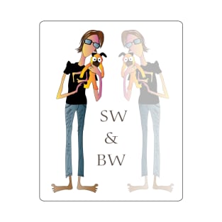 SW & BW Digital T-Shirt