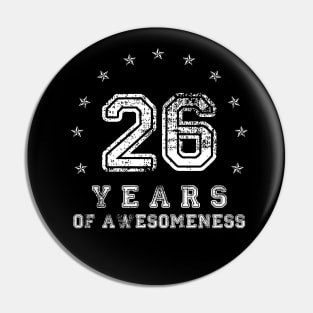 Vintage 26 years of awesomeness Pin