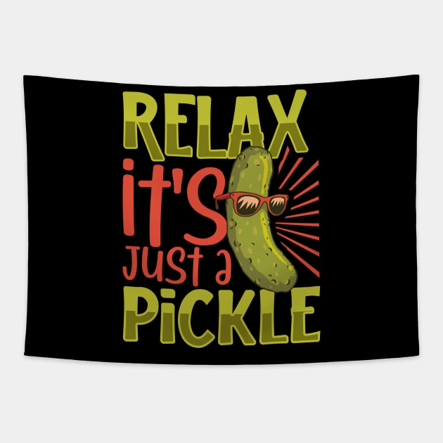 Relax it's just a pickle Tapestry by Modern Medieval Design