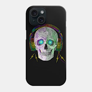 SKULL WITH HEADPHONES Phone Case