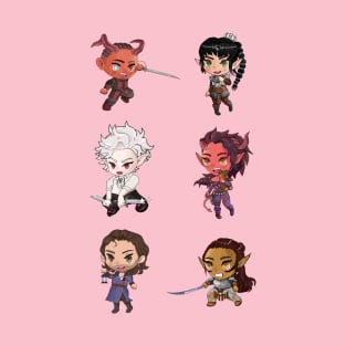 Baldur's Gate Companions as Chibis T-Shirt