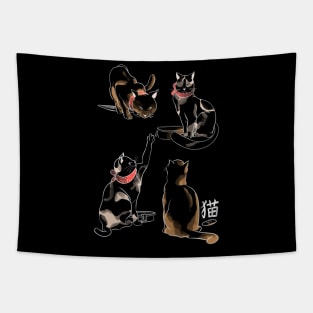 Kanji cats Tapestry