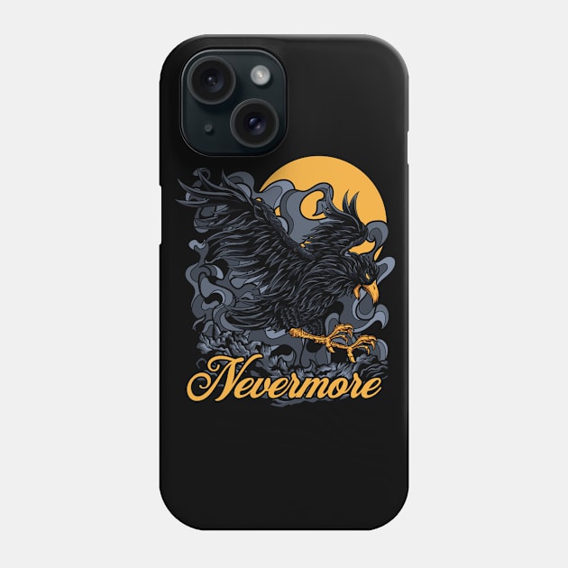 Edgar Allan Poe The Raven Nevermore Gift Phone Case by grendelfly73