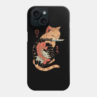 Carp Tattooed Cat Phone Case