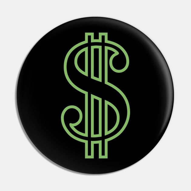 Dollar Sign Pin by forgottentongues