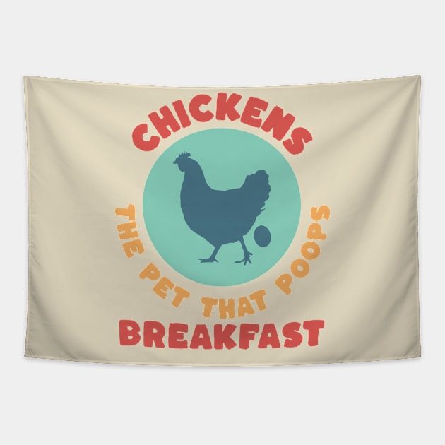 CHICKEN BREAKFAST Tapestry by Inkredible Tees