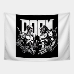 Doom Guy vs. Terminator Tapestry