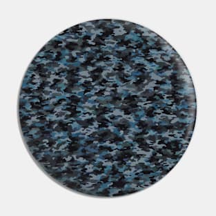 Blue grey and black camo pattern Pin