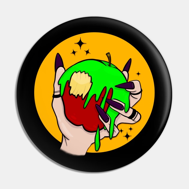 Witchy Vibes Poison Apple Pin by Simply Crafted by Candice