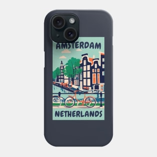 A Vintage Travel Art of Amsterdam - Netherlands Phone Case