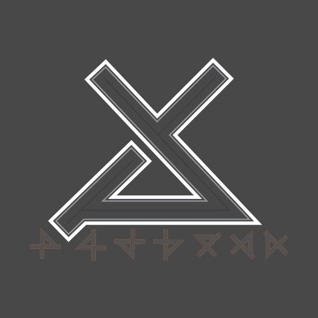 Futuristic Symbol and Runes by diplikaya
