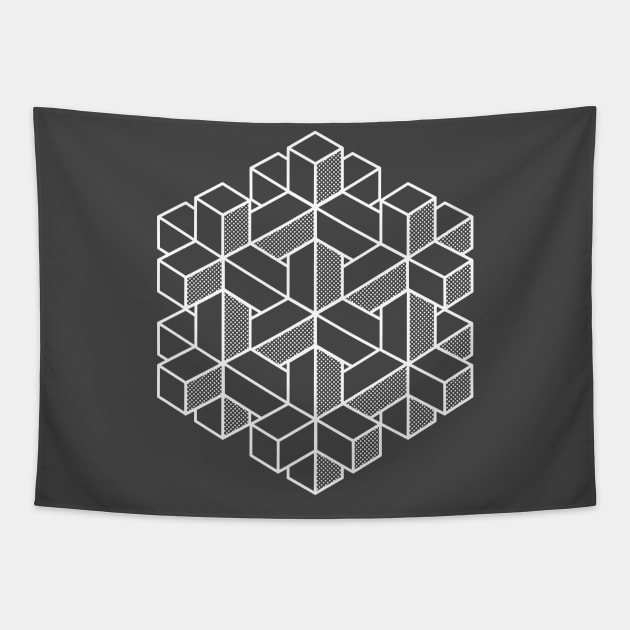 Impossible Hexagon Tapestry by jeffmerrick