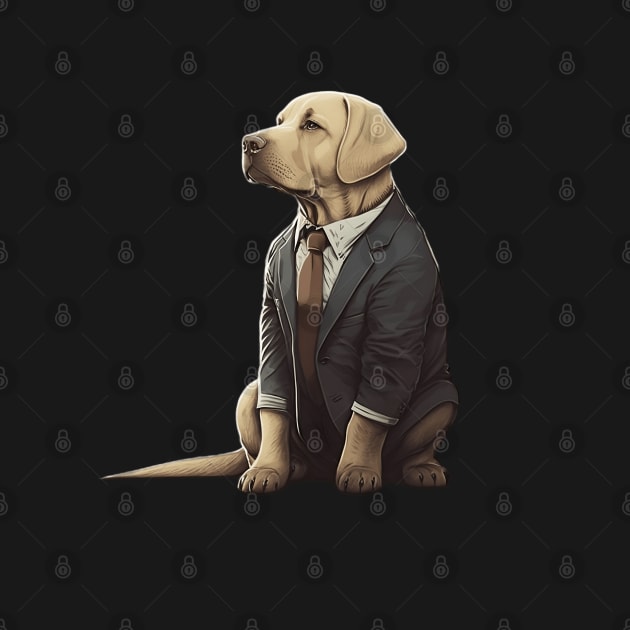 Suave Labrador Retriever: The Dapper Dog in a Custom-Tailored Suit by Reneromt