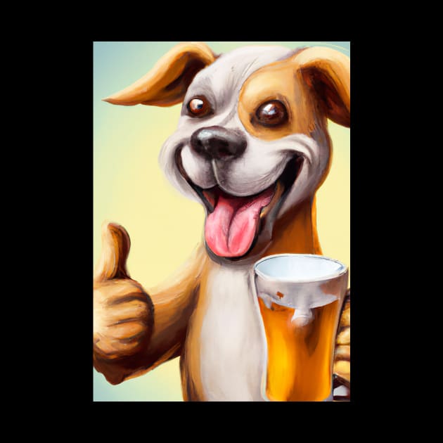 Funny Dog with Beer by maxcode