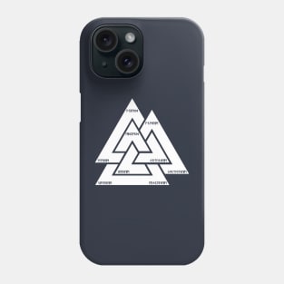 Valknut (Odins Knot) - A symbol of the nine Norse worlds Phone Case