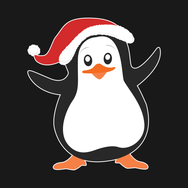 Cute Christmas Penguin Christmas Gift by Foxxy Merch